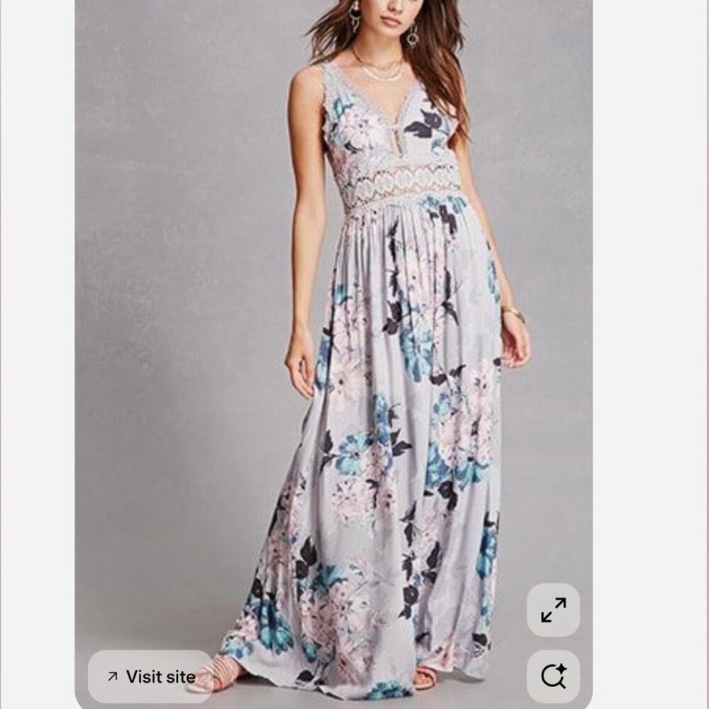 Soieblu Floral Maxi Dress by Forever 21 Sz S
